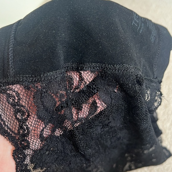 Black Floral Lace Bandeau by Tees by Tina - Picture 6 of 7